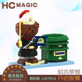 Bộ Lắp Ráp Chú Gấu Lính Chì - Đồ Chơi Xếp Hình 3D HC MAGIC Nanoblock