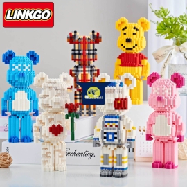 Bộ Đồ Chơi Lắp Ráp Bearbrick - Mô Hình 3D LINKGO Nanoblock
