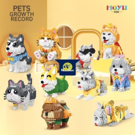 Bộ Đồ Chơi Lắp Ghép PET Thú Cưng - Mô Hình 3D MOYU Nanoblock